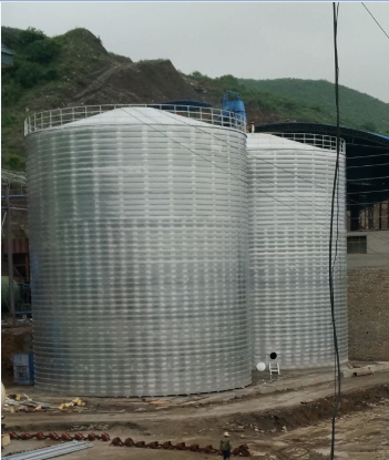 吴起粮食钢板仓的安装全过程不用热焊接